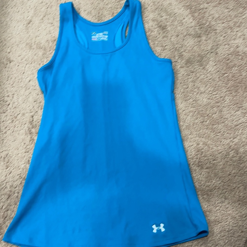 Under armour bright blue tank top